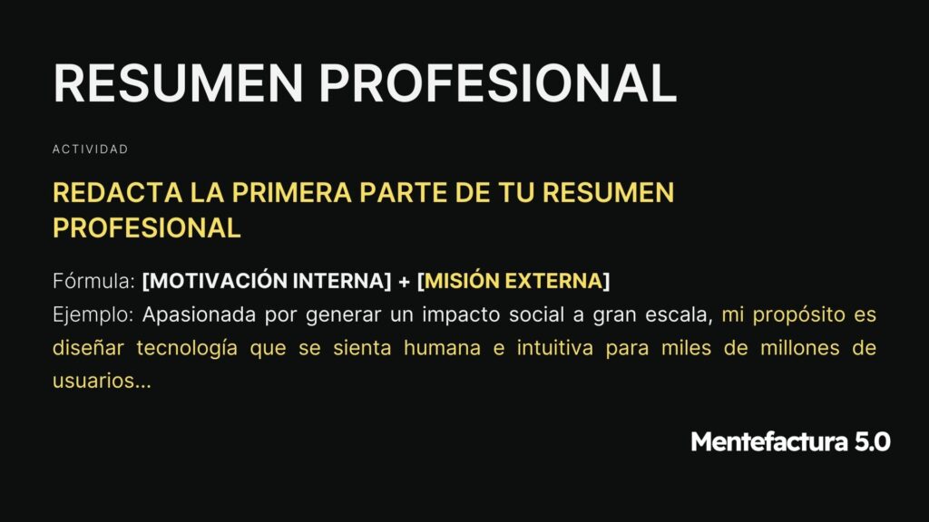 Empleabilidad 5.0 - Resumen Profesional 1