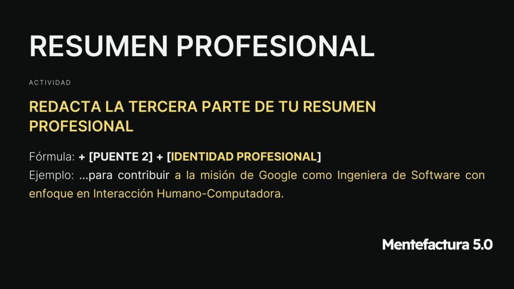 Empleabilidad 5.0 - Resumen Profesional 3